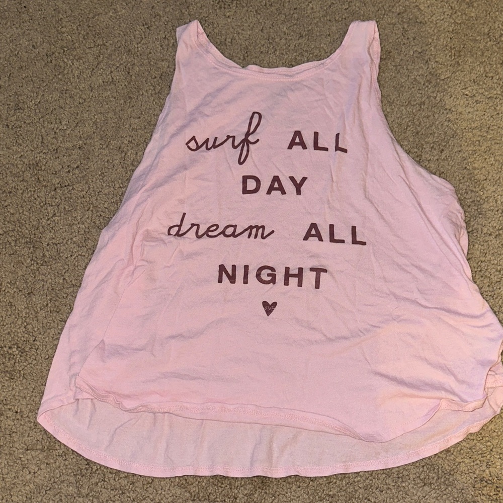 Billabong L Pink surf all day dream all night - tank or sleep shirt